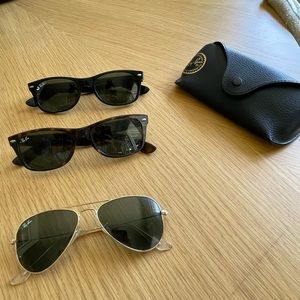 THREE pairs of RAY BAN sunglasses - $100 for all 3 pairs!